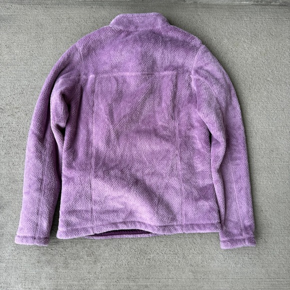 Patagonia Womens Snap-T Polartec Pullover Purple Fleece Logo Long Sleeve Medium - Picture 2 of 5